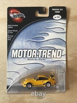 0856 Hot Wheels 100% Motor Trend Magazine Porsche 930 Turbo No 1/4 56575 Yellow