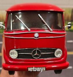 1/18 Norev 1955 Mercedes-Benz L319 Porsche Renndienst Red Diecast