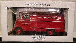 1/18 Norev 1955 Mercedes-Benz L319 Porsche Renndienst Red Diecast