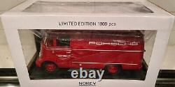 1/18 Norev 1955 Mercedes-Benz L319 Porsche Renndienst Red Diecast