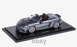 1/18 Porsche 718 Spyder RS 982 Vanadium Grey 2024 Diecast Spark WAP0212160RSPY