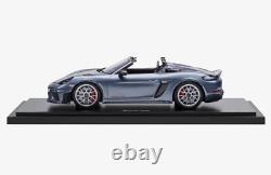 1/18 Porsche 718 Spyder RS 982 Vanadium Grey 2024 Diecast Spark WAP0212160RSPY