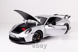 1/18 Porsche 911 992 GT3 2021 Norev Silver Diecast Model