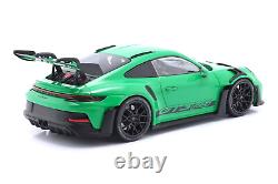 1/18 Porsche 911 992 GT3 RS Python Green with Black Wheels by Minichamps 153062236