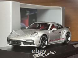 1/43 Special Edition MINICHAMPS Porsche 911 992 Turbo GT Silver Model Car