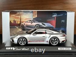 1/43 Special Edition MINICHAMPS Porsche 911 992 Turbo GT Silver Model Car