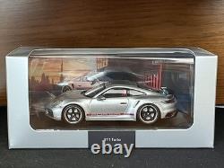 1/43 Special Edition MINICHAMPS Porsche 911 992 Turbo GT Silver Model Car