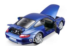 118 2005 Porsche 911 Carrera S Maisto Coupe Diecast Car Model Car Blue