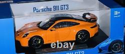 118 2022 Porsche 911 (992) GT3 Coupe Gulf Orange Diecast Car Limited 1 of 1,500