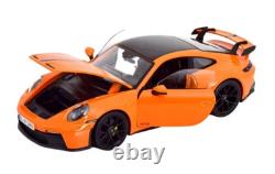 118 2022 Porsche 911 (992) GT3 Coupe Gulf Orange Diecast Car Limited 1 of 1,500