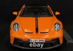 118 2022 Porsche 911 (992) GT3 Coupe Gulf Orange Diecast Car Limited 1 of 1,500