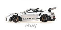 118 MINICHAMPS 2022 PORSCHE 911 992 GT3 RS WP silver black rims L. E. 333 pcs