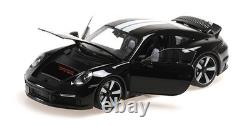 118 MINICHAMPS 2022 PORSCHE 911 (992) SPORT CLASSIC black/white stripe ALL OPEN
