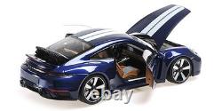 118 MINICHAMPS 2022 PORSCHE 911 (992) SPORT CLASSIC blue/white stripe ALL OPEN