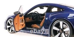 118 MINICHAMPS 2022 PORSCHE 911 (992) SPORT CLASSIC blue/white stripe ALL OPEN