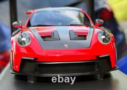 118 Minichamps Porsche 911 (992) GT3 RS Red Diecast Model Car Limited #1 of 300