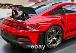 118 Minichamps Porsche 911 (992) GT3 RS Red Diecast Model Car Limited #1 of 300