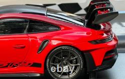 118 Minichamps Porsche 911 (992) GT3 RS Red Diecast Model Car Limited #1 of 300