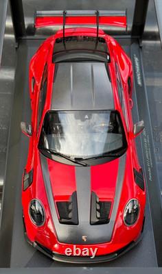 118 Minichamps Porsche 911 (992) GT3 RS Red Diecast Model Car Limited #1 of 300