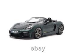 118 NOREV 2023 PORSCHE Spyder 718 RS Weissach Forest green opening doors & hood