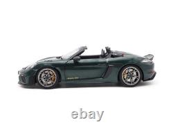 118 NOREV 2023 PORSCHE Spyder 718 RS Weissach Forest green opening doors & hood