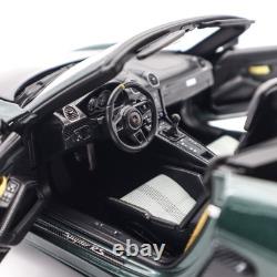 118 NOREV 2023 PORSCHE Spyder 718 RS Weissach Forest green opening doors & hood