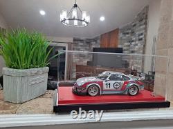 118 Porsche RWB Martini Racing Diecast Mounted On Customized Display Case