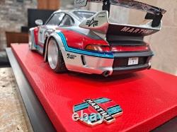 118 Porsche RWB Martini Racing Diecast Mounted On Customized Display Case