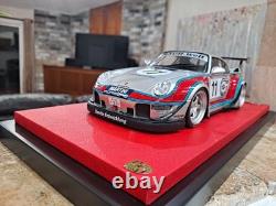 118 Porsche RWB Martini Racing Diecast Mounted On Customized Display Case