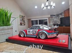 118 Porsche RWB Martini Racing Diecast Mounted On Customized Display Case