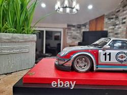 118 Porsche RWB Martini Racing Diecast Mounted On Customized Display Case