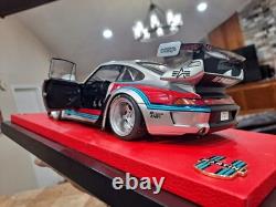118 Porsche RWB Martini Racing Diecast Mounted On Customized Display Case