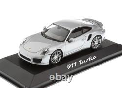 143 MINICHAMPS 2013 PORSCHE 911 (991) Turbo GT-silver met. Espresso int. DEALER