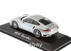 143 MINICHAMPS 2013 PORSCHE 911 (991) Turbo GT-silver met. Espresso int. DEALER