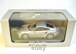 143 MINICHAMPS 2013 PORSCHE 911 (991) Turbo GT-silver met. Espresso int. DEALER