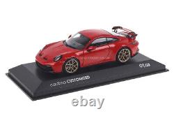 143 MINICHAMPS 2020 PORSCHE 911 992 GT3 China Edition red cartima CUSTOMIZED