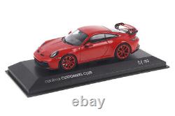 143 MINICHAMPS 2020 PORSCHE 911 992 GT3 car. Tima CUSTOMERS CLUB guards red