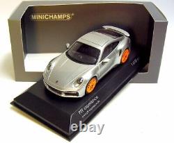 143 MINICHAMPS 2020 PORSCHE 911 992 turbo silver PFF LE 50 car. Tima CUSTOMIZED