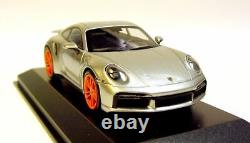 143 MINICHAMPS 2020 PORSCHE 911 992 turbo silver PFF LE 50 car. Tima CUSTOMIZED