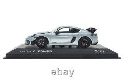 143 MINICHAMPS 2022 PORSCHE 718 Cayman GT4 RS Azzuro Thetys black rims car. Tima