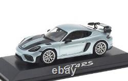 143 MINICHAMPS 2022 PORSCHE 718 Cayman GT4 RS Azzuro Thetys silver rims DEALER