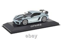 143 MINICHAMPS 2022 PORSCHE 718 Cayman GT4 RS Azzuro Thetys silver rims DEALER