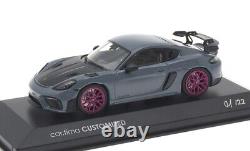 143 MINICHAMPS 2022 PORSCHE 718 Cayman GT4 RS arctic grey ruby rims car. Tima