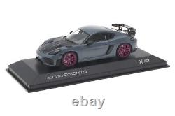 143 MINICHAMPS 2022 PORSCHE 718 Cayman GT4 RS arctic grey ruby rims car. Tima