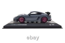 143 MINICHAMPS 2022 PORSCHE 718 Cayman GT4 RS arctic grey ruby rims car. Tima