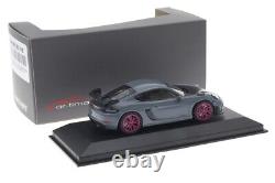 143 MINICHAMPS 2022 PORSCHE 718 Cayman GT4 RS arctic grey ruby rims car. Tima