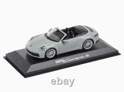 143 MINICHAMPS 2022 PORSCHE 911 992 Carrera S Cabrio chalk grey RARE DEALER ED