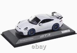 143 MINICHAMPS 2022 PORSCHE 911 992 GT3 white blue GB Collector Ed. 992 pcs