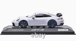 143 MINICHAMPS 2022 PORSCHE 911 992 GT3 white blue GB Collector Ed. 992 pcs