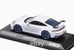 143 MINICHAMPS 2022 PORSCHE 911 992 GT3 white blue GB Collector Ed. 992 pcs